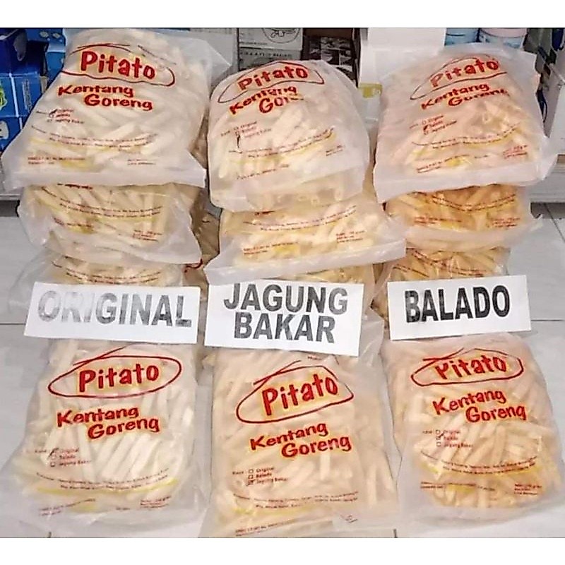 Pitato kentang goreng - PITATO STIK KENTANG - gotato stick - keripik kentang - potato stik - kentang