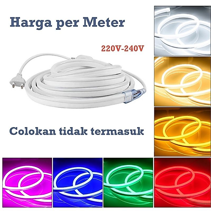 Lampu Neon Flex Led Selang 220V Meteran