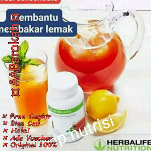 Teh Instan Herbal Thermojentic Herbalife Penurun Berat Badan Pembakar Lemak Teh Diet Herballife tea 