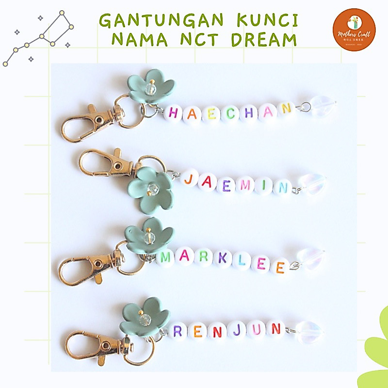 GANTUNGAN KUNCI NAMA NCT DREAM KEYCHAIN NCT