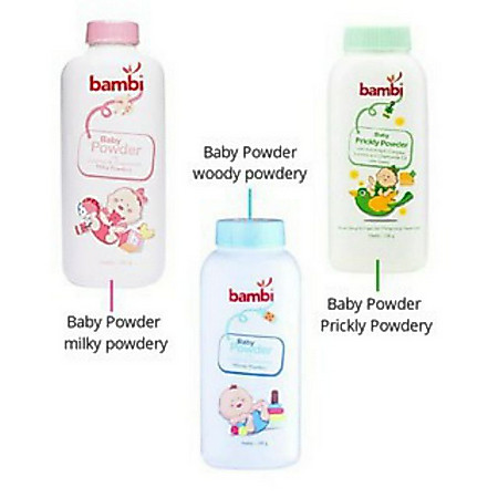 Bambi baby powder 100g / bedak bayi/Bambi baby powder kecil/ bedak bayi