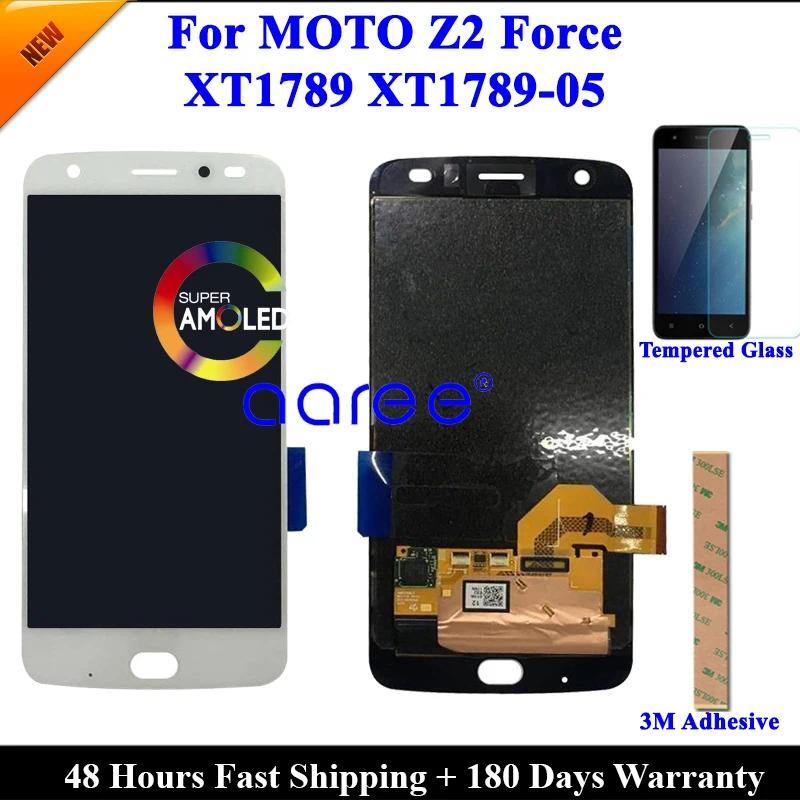 Tested  LCD Screen For Moto Z2 Force LCD splay For Moto Z2 Force XT1789 splay LCD Screen Tou gitizer