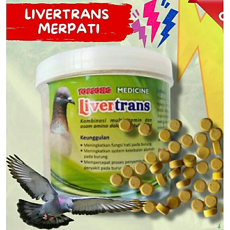 Vitamin Burung Merpati Balap LIVERTRANS TOPSONG ( harga per 1 biji )