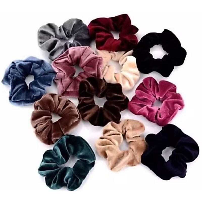IKET RAMBUT SCRUNCI BLUDRU VELVET KUNCIR BLUDRU SCRUNCI HIJAB CEPOL BLUDRU