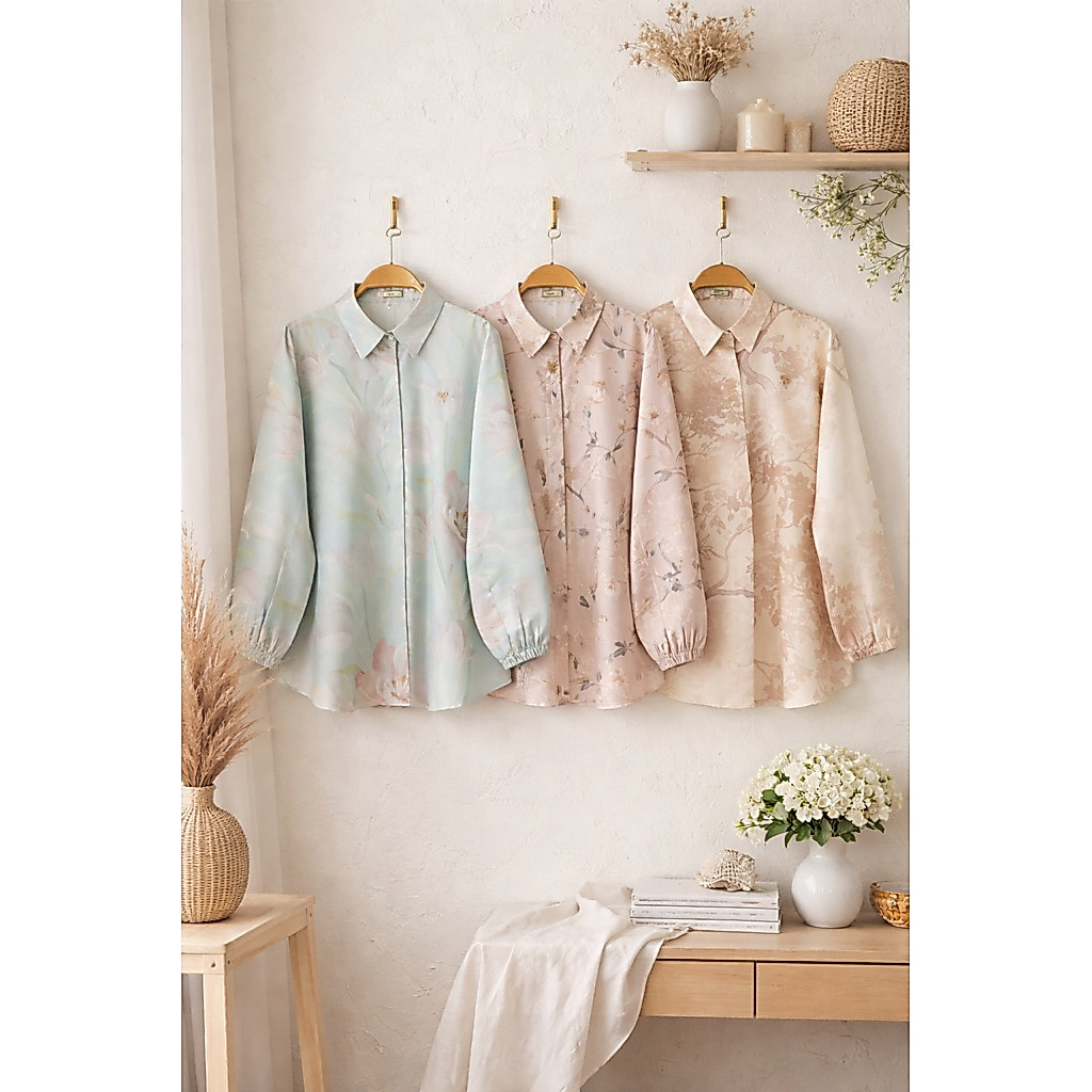 Adisa baju atasan kemeja wanita bahan TC premium