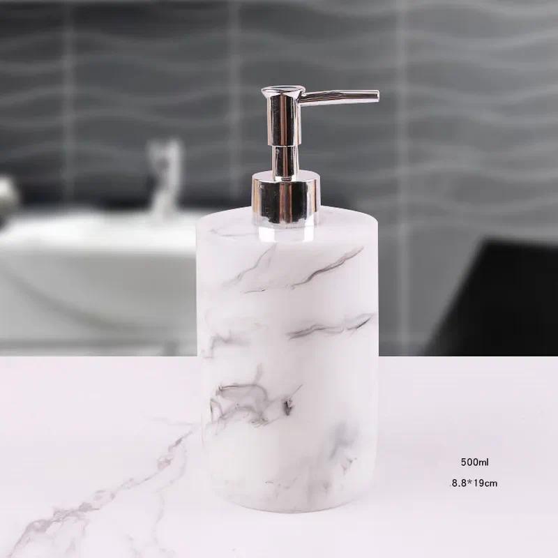 Bathroom Accessories 500ML Resin Emulsion Bottles Creative Latex  Liquid Soap spensers Set Home Deco