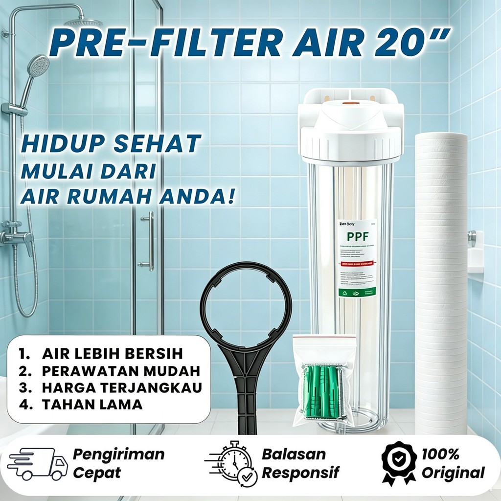 Housing Filter 20 Inch Biru / Transparan