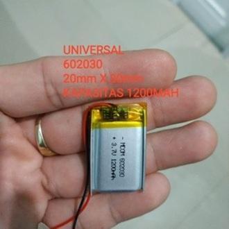 BATERAI ELEKTRONIK 602030 20MM X 30MM MODEL KABEL 2 , KABEL 2 +SOKET DAN KABEL 3 BATTERY UNIVERSAL -