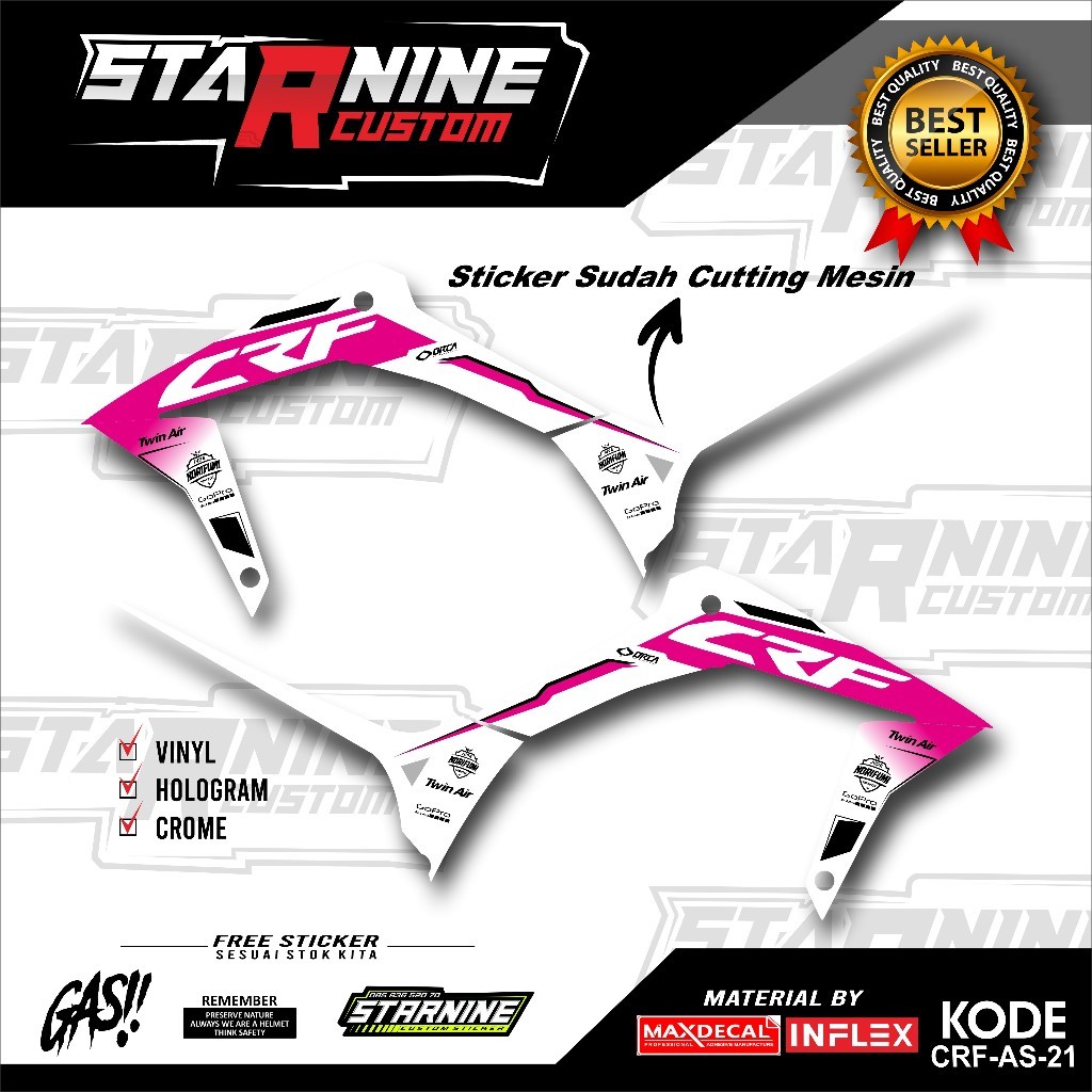 striping CRF minimalis stiker crf 150 L - RON DESIGN