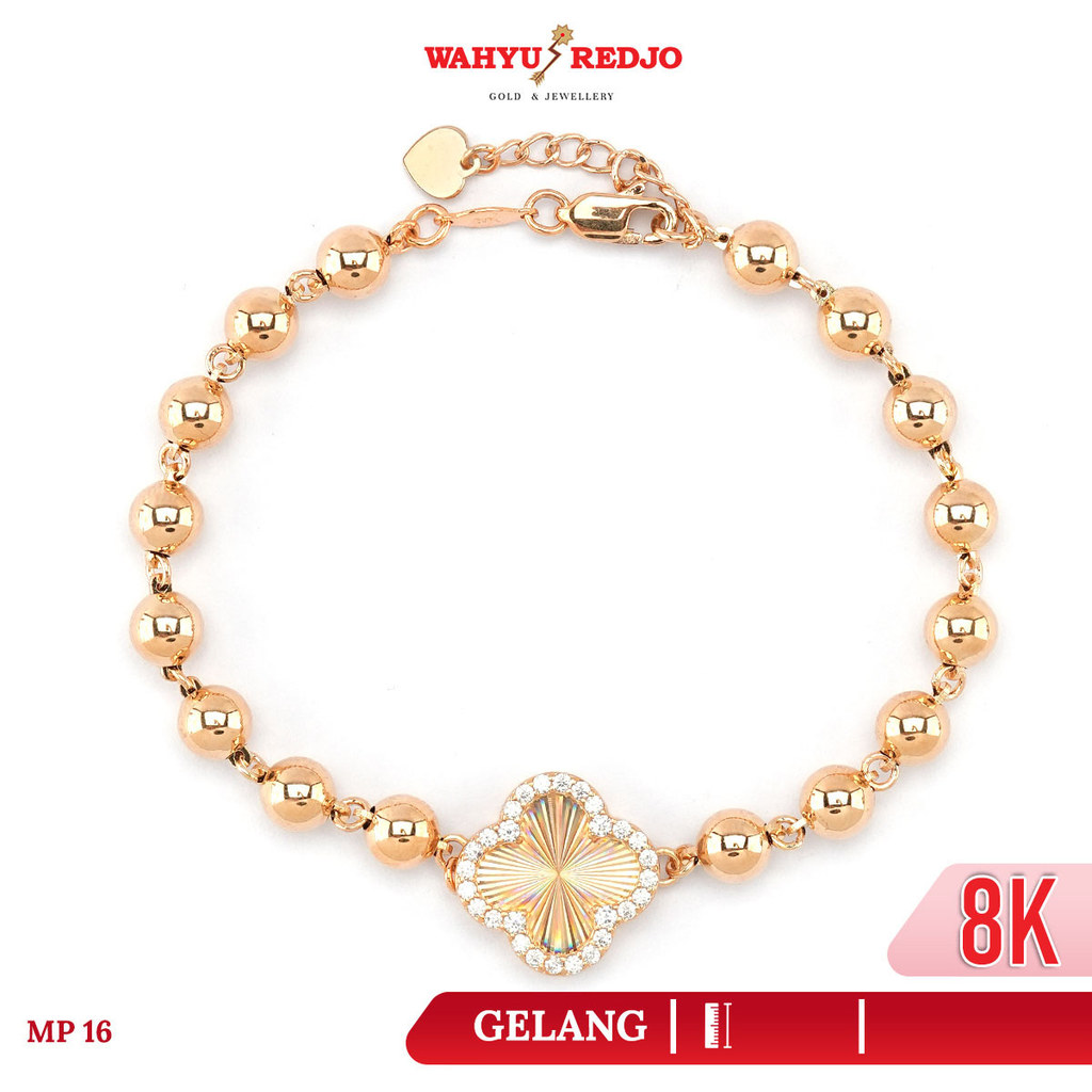 Gelang Emas Bunga Gold Kadar 8K Wahyu Redjo PMR