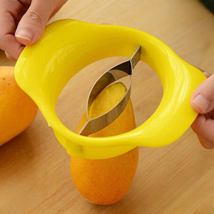 Alat Pemotong Mangga Buah Multifungsi Stainless - Alat Pemotong Mangga Buah Pengupas Mangga Slicer -