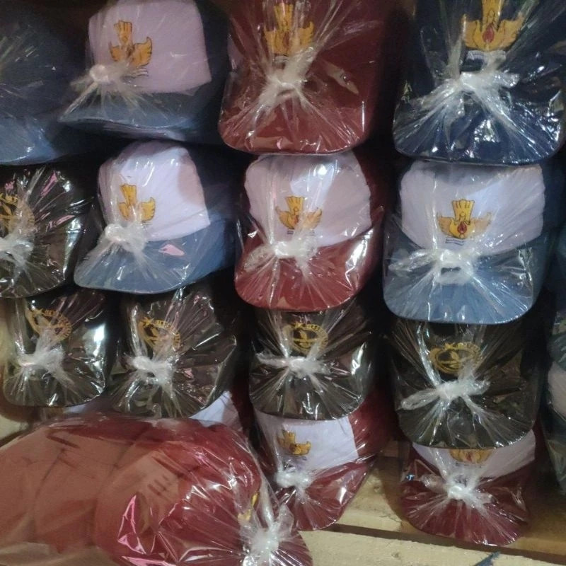 GROSIRJUJUR 20pcs Topi Seragam Sekolah SD SMP SMA Harga kodian logo tutwiri