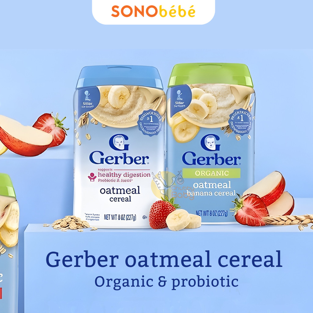 Gerber Oatmeal Cereal 227gr - Makanan Bayi/Baby Pure