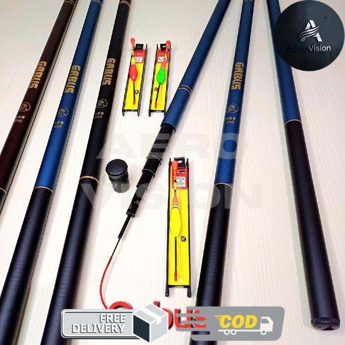 Joran Tegek Murah 1 Set Size 180 Cm - 720 Cm Fiber Composite Carbon - GoldFish 630, Joran Saja