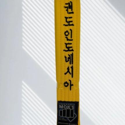 SABUK TAEKWONDO MOKS DELUX, BELT MERK MOKS ORIGINAL - KUNING