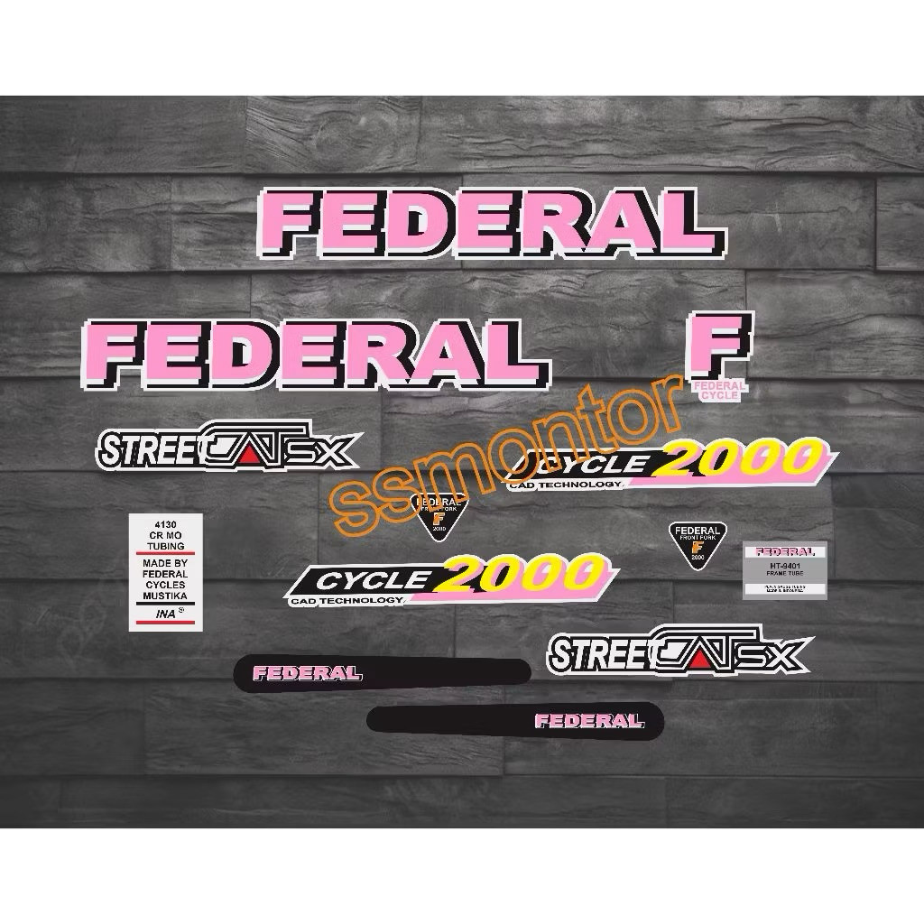 Decal stiker sepeda federal streetcat sx