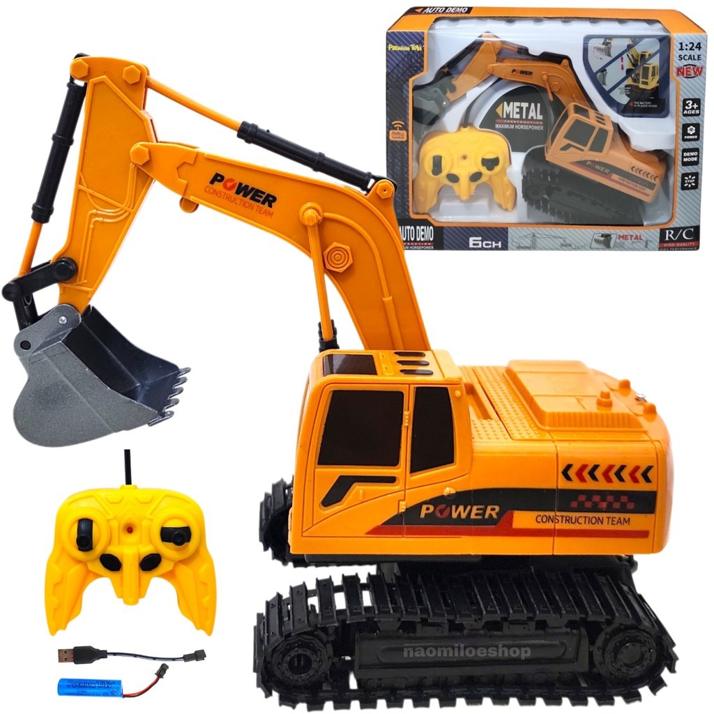 Rc maximum horsepower metal construction mainan mobil remote control excavator RC excavator metal sh