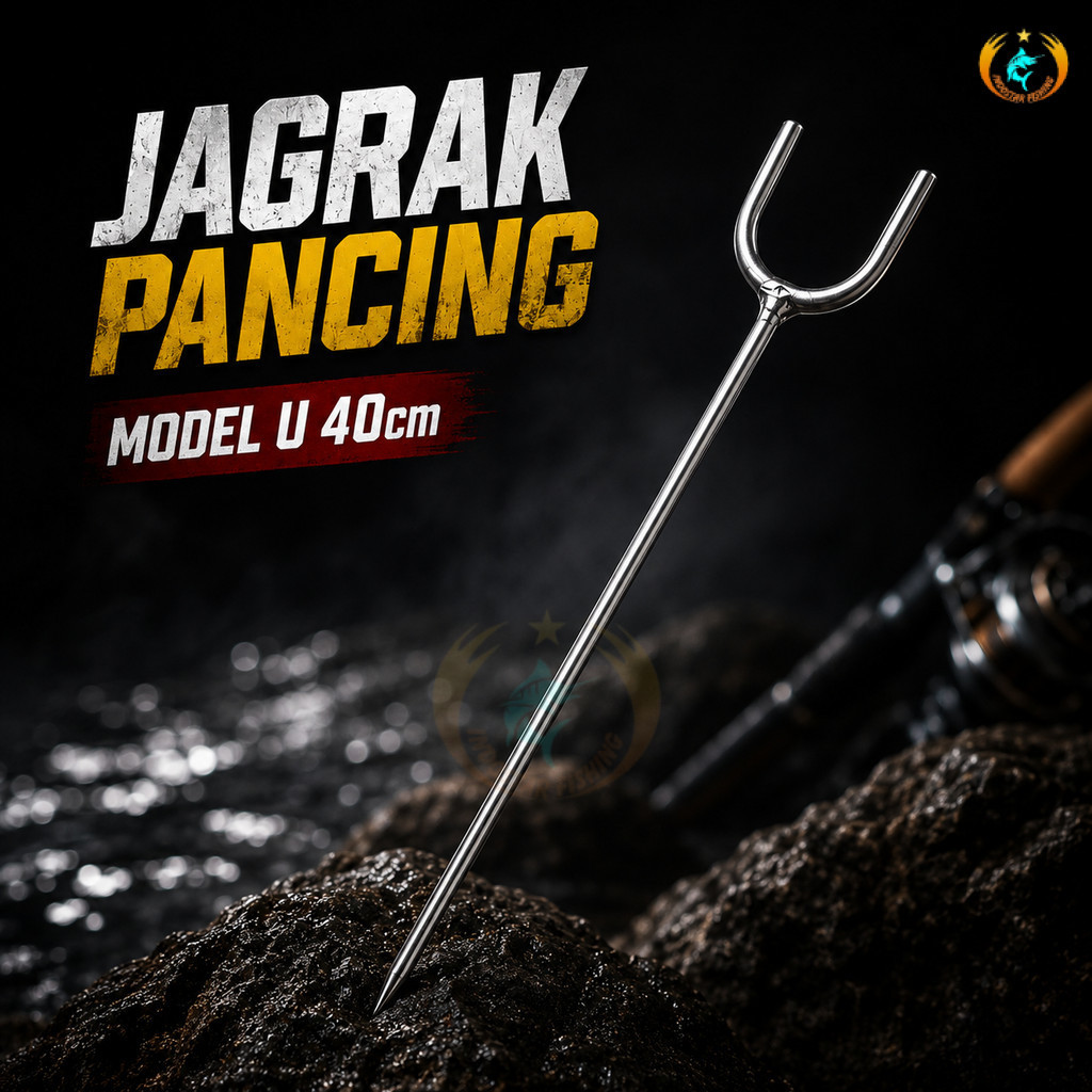 Indostar Surabaya Congkok Tanah Jagrak Pancing Cagak Joran Stainless Steel Anti Bengkok Untuk Kolam 