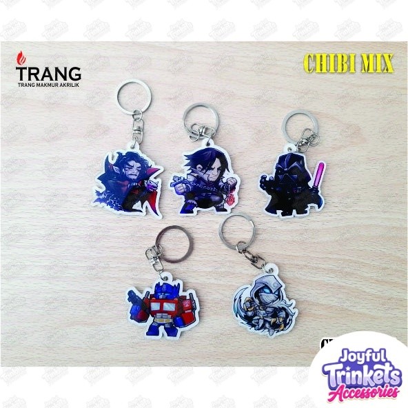 Gantungan Kunci Akrilik Transformer / Star Wars / Castlevania / Moon Knight /Keychain Acrylic Transf