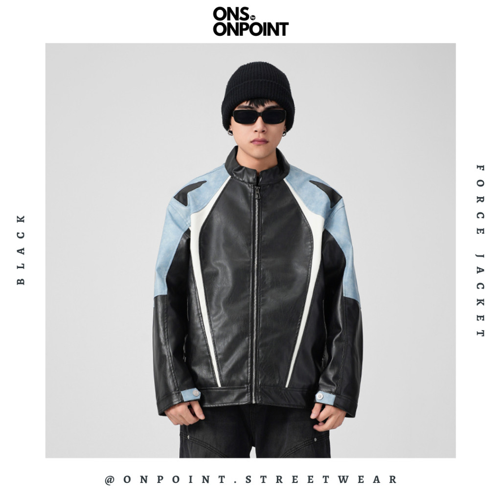 [ONS BY ONPOINT] Force Jacket - jaket kulit pria jaket varsity pria leather jacket baseball jaket va