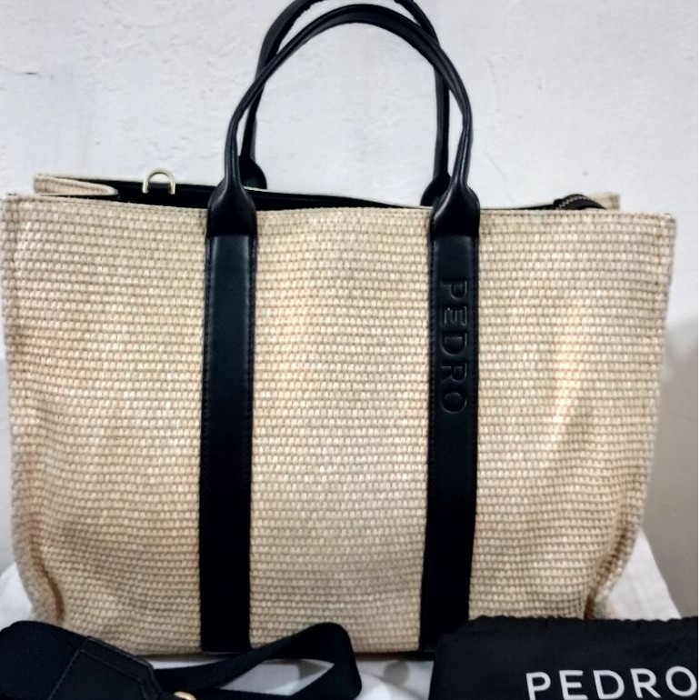Preloved Pedro raffia Tote bag