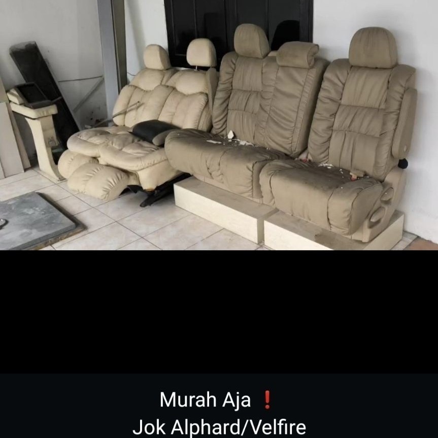 Jok Alphard Velfire Bekas Original - Sofa Teras Cafe Unik Vintage