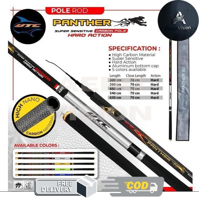 Joran Tegek Carbon 300 360 450 540 630 Kaku UTC Panther Hard - 300