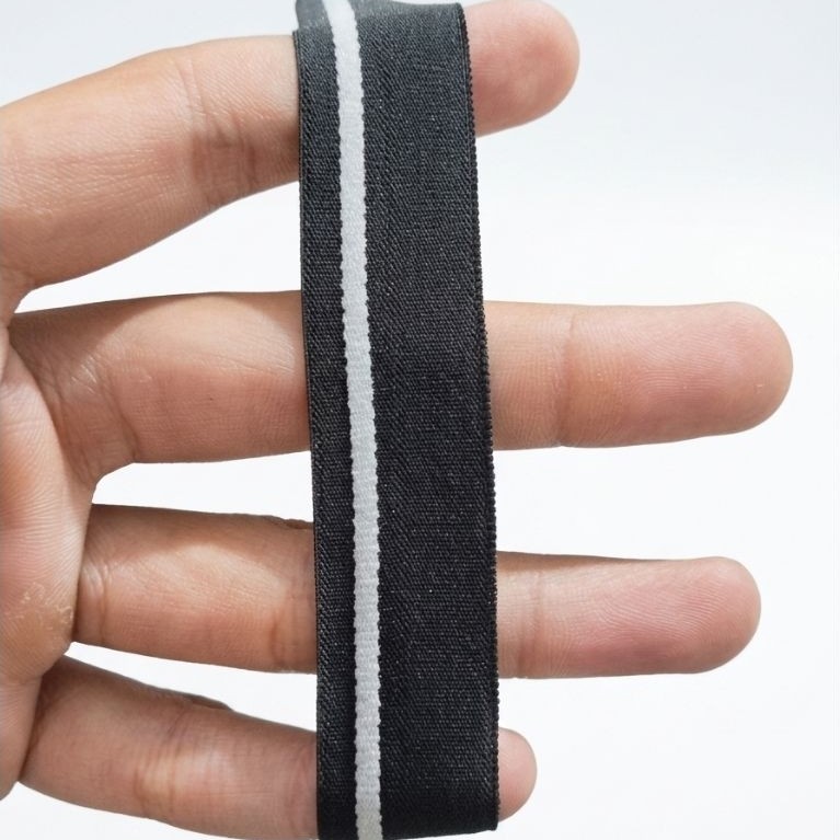 Webbing  Elastis Nylon Reflektif 2 Cm,(Meteran)