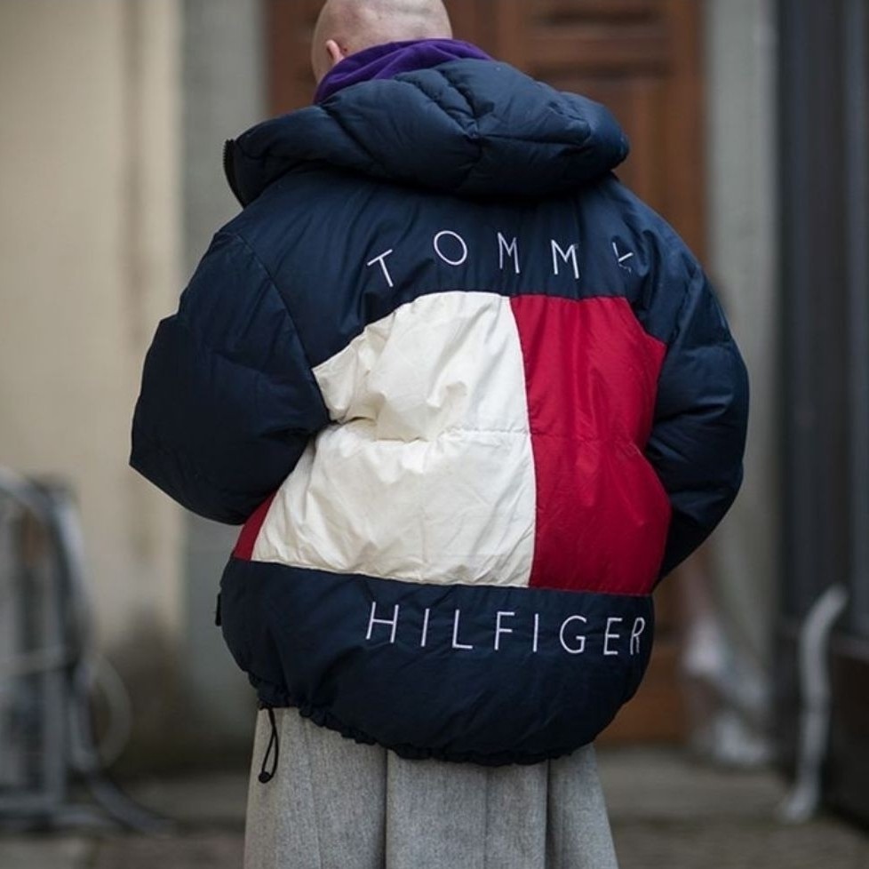 Vintage Jaket Bulu Angsa Tommy Hilfiger Big Logo 100% Authentic Original | Jaket Tommy Hilfiger | Ja