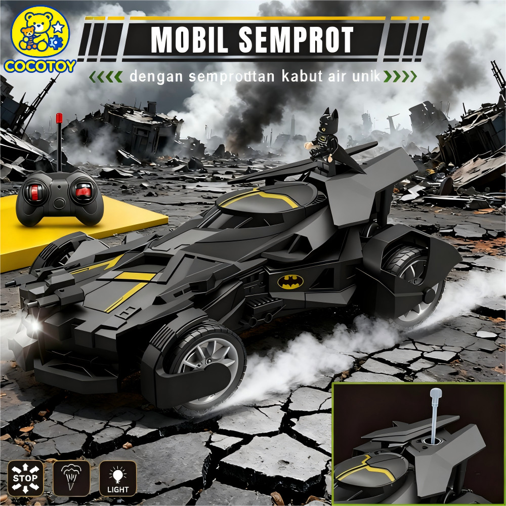 KAYDEN STORE COCOTOY  Mobil Bantman Mainan Mobil Remote Control Mainan Anak Remote Control 2.4GHz Ma