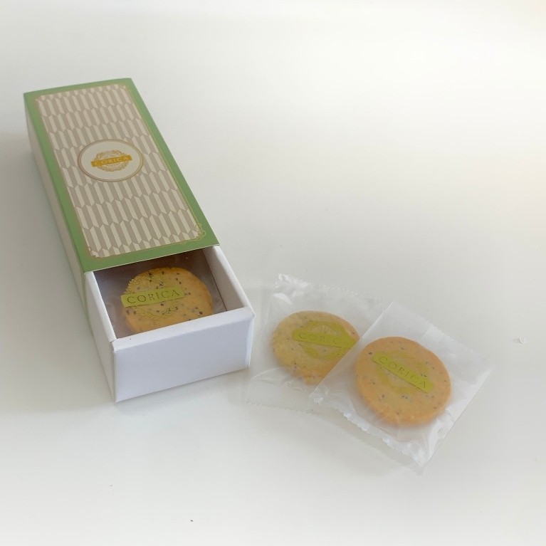 Cookies Corica Pastries - Lemon Chiaseed - 10 Pcs - Soft Box Sliding