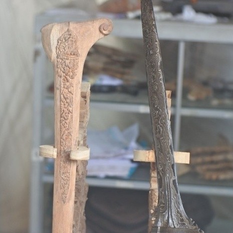 keris sinom robyong corok bali warangka full ukir kembangan alus bgt