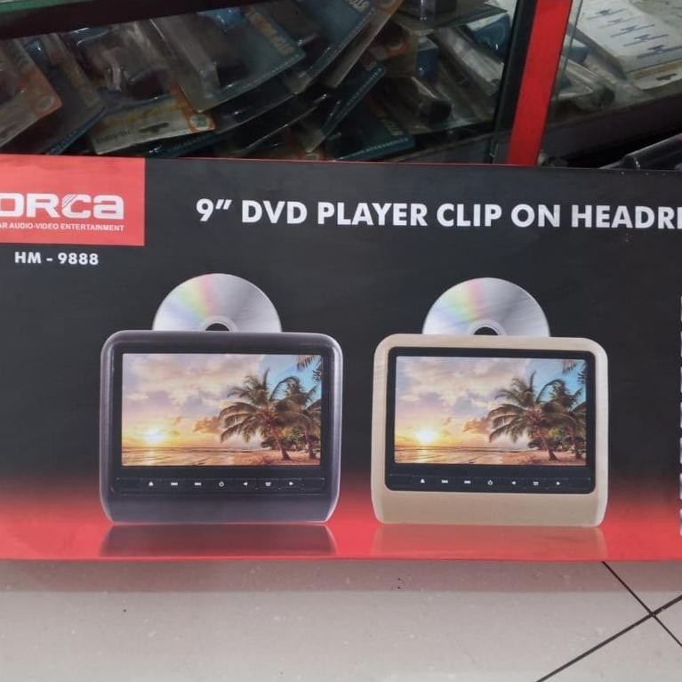 ORCA TV Headrest Orca DVD HM 9888 9 Inch DVD Player Clip On Headrest dengan Fungsi USB dan SD Card