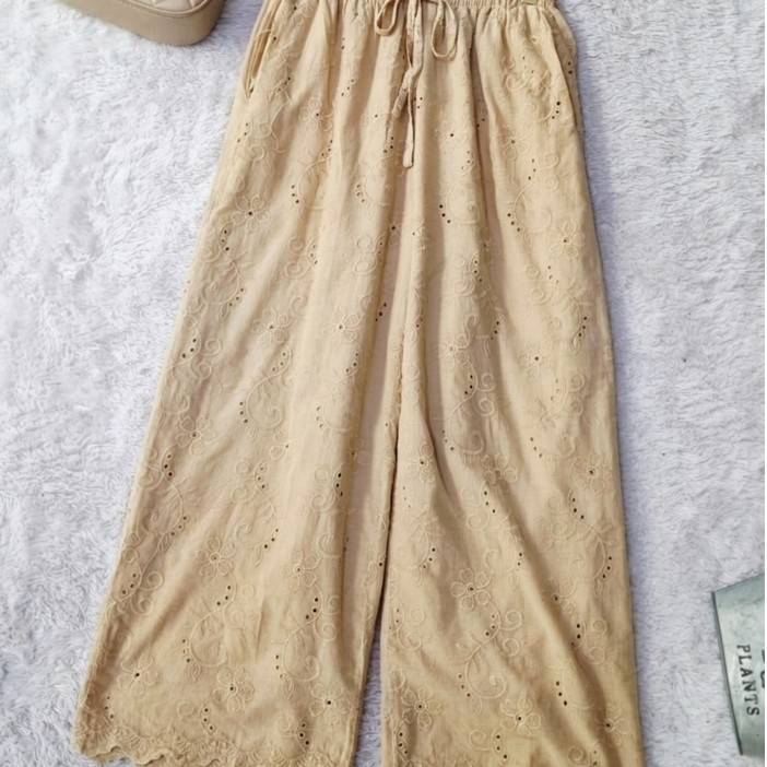 ZR Celana KatBol Cream (Katun Bolong) Kekinian (41404)