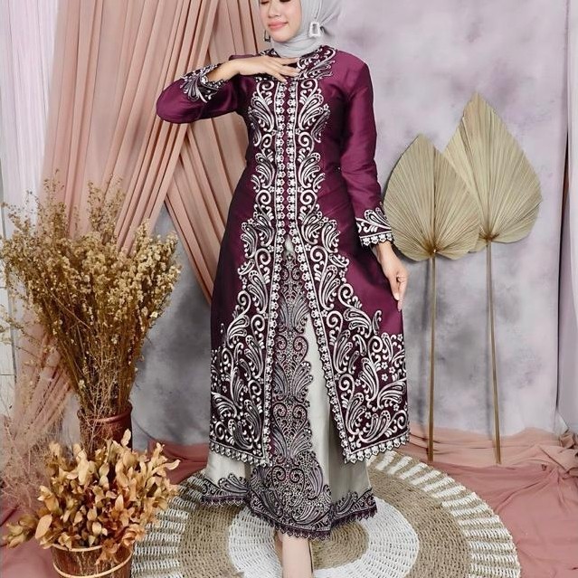 Best Seller Setelan Rok Kebaya  Jom Jom Pelangi Jaya Original  // Kebaya Tafeta // Kebaya Modern // 