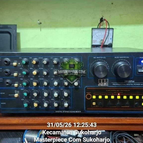 Power Mixer Amplifier Karaoke ADC 3800PM Designed In USA pernah dipakai minus berkarat