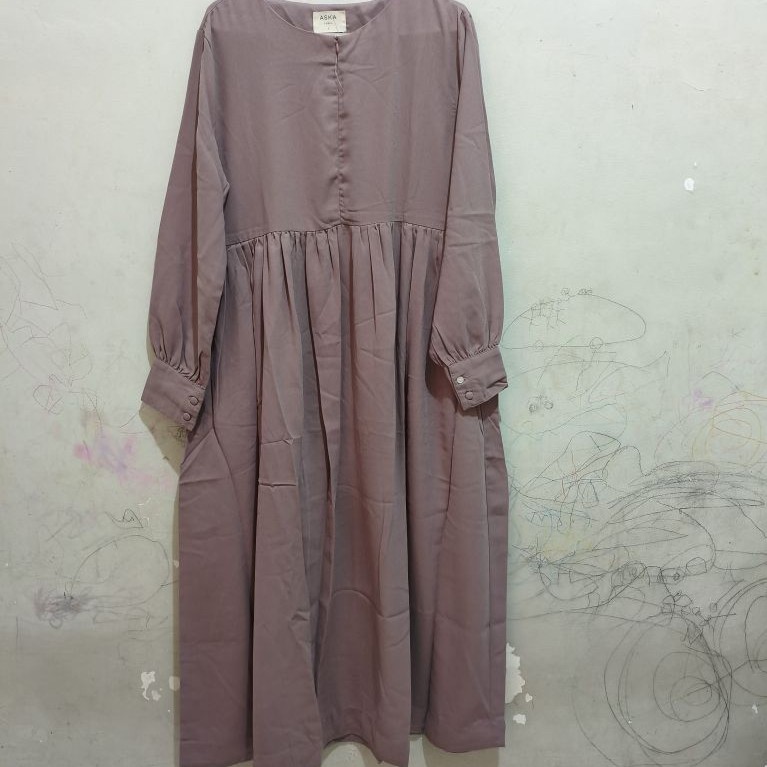 Preloved Gamis Aska Label Warna Lilac