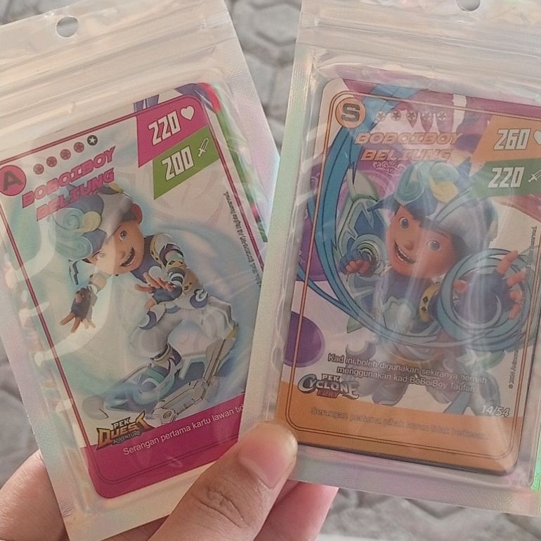 [HARGA SATUAN KARTU) pek Cyclone Fury Tier S BoBoiBoy Beliung, Free Card BoBoiBoy Beliung Tier A Pek