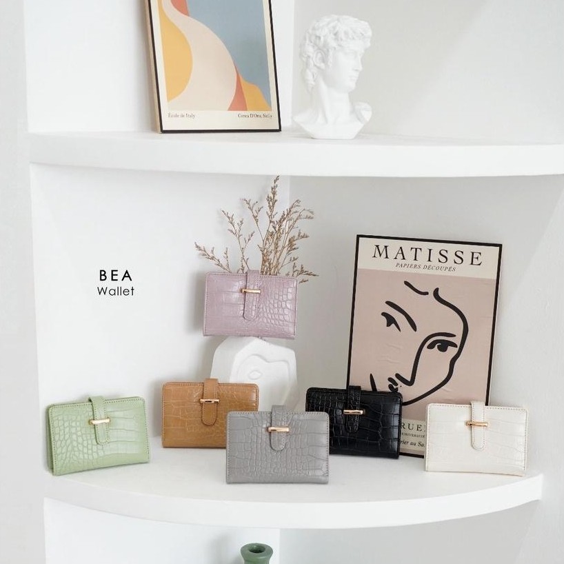 Damelia Melstore Jkt Bea Wallet Dompet Wanita Croco Viral Dompet Koin & Kartu Lipat Fungsional