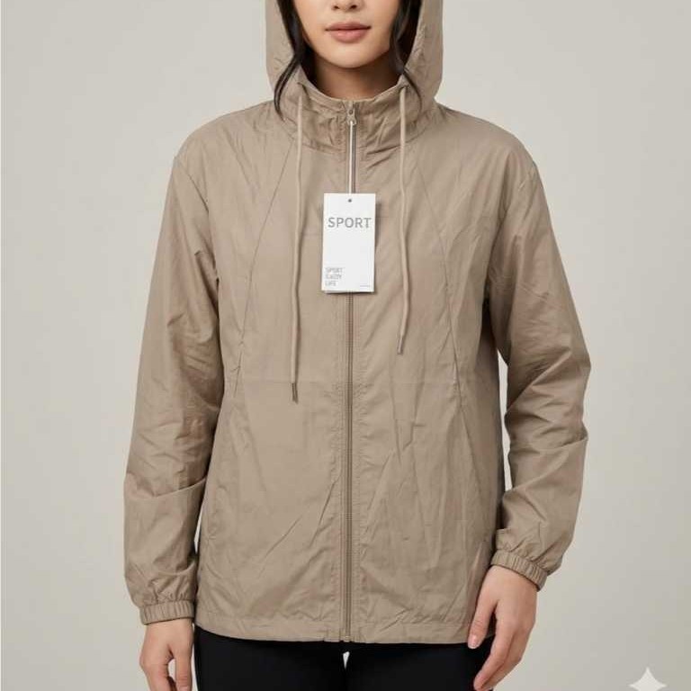 Jaket Olahraga Parasut Pria Breathable