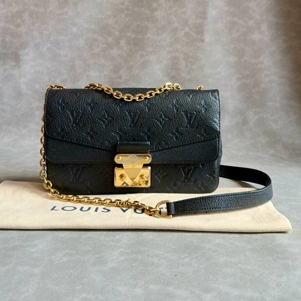 preloved 2021 2022 lv marceau shoulder empreinte black leather louis vuitton metis