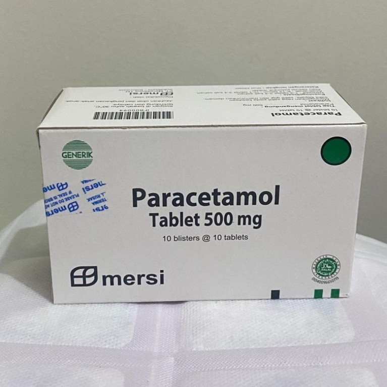 Paracetamol box 100 tablet mersi