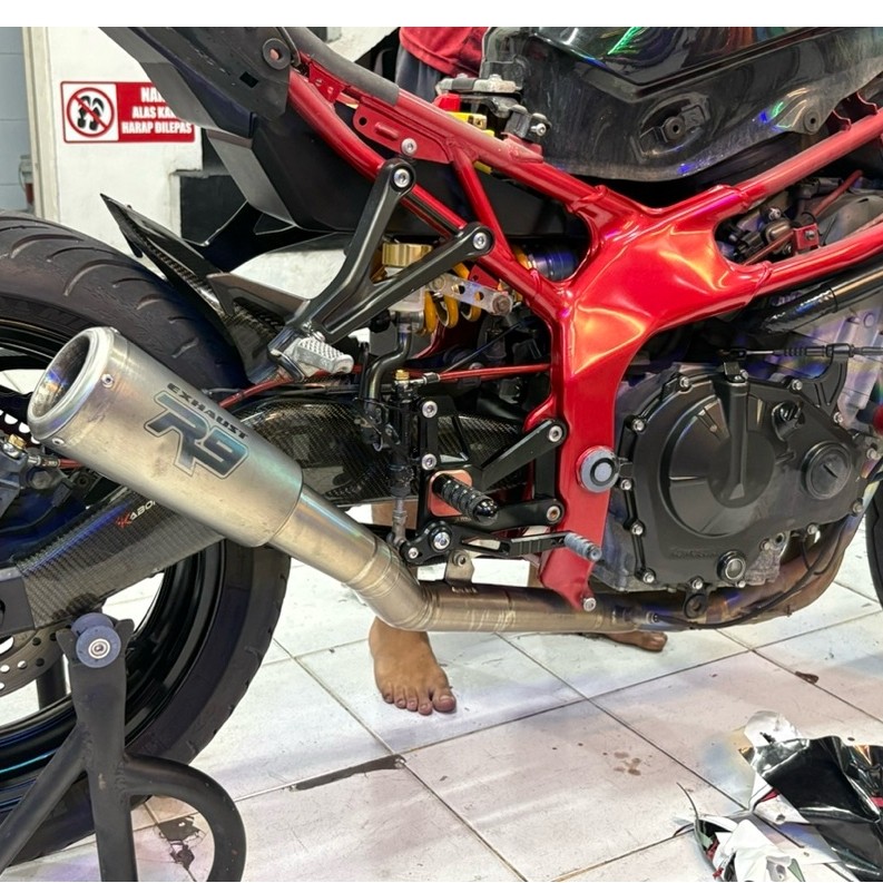 Knalpot R9 Fullsistem titanium zx25r