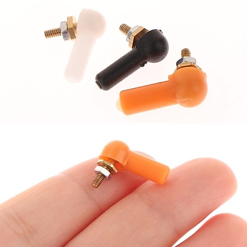 2/5PCS L16/17mm Rod End M2 M3 Ball Joint 2/3mm Black Linkage Rod Ball Head Connector For Y RC Gasoli