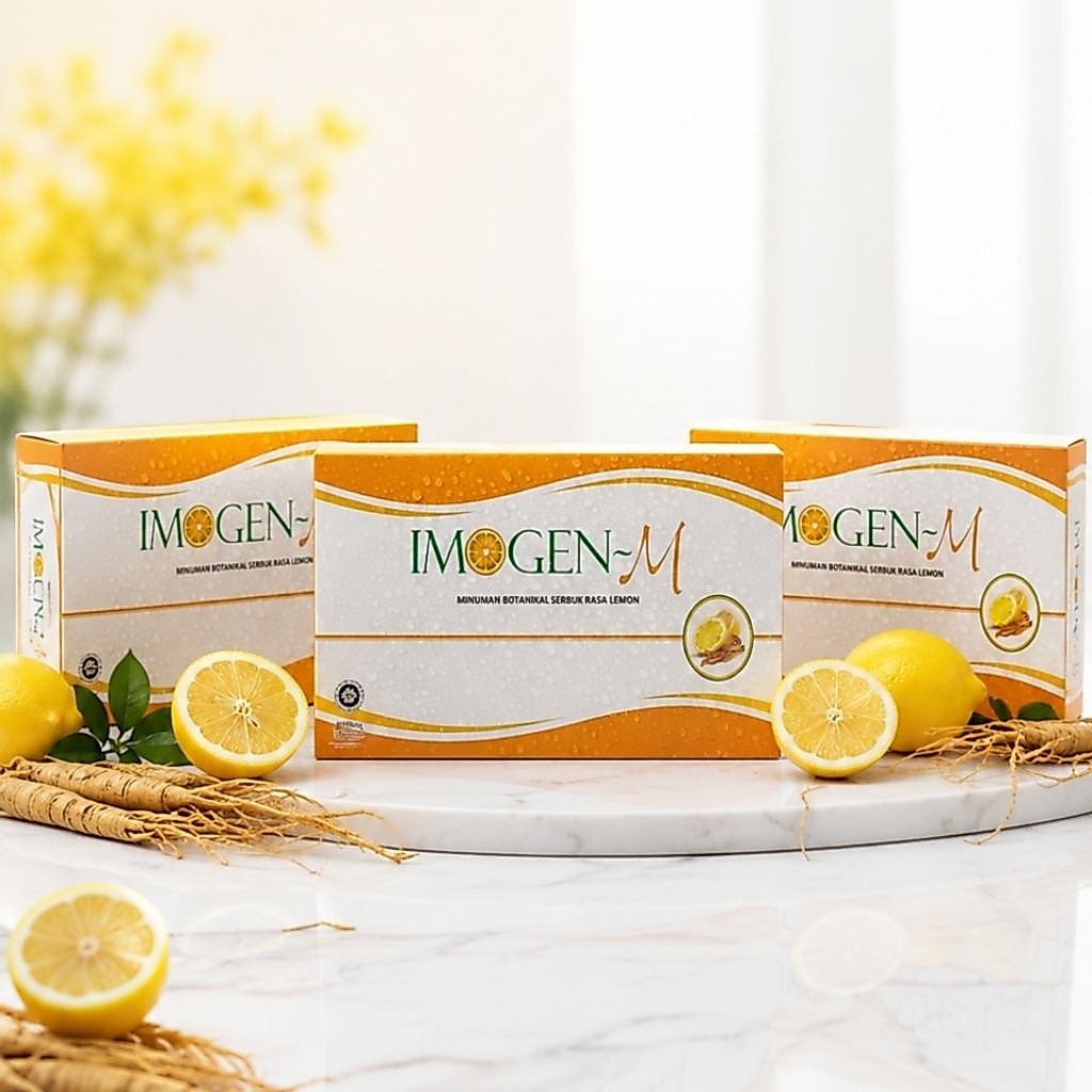 Paket hemat 5 box minuman serbuk Imogen-M.1 box isi 25 sachet.
