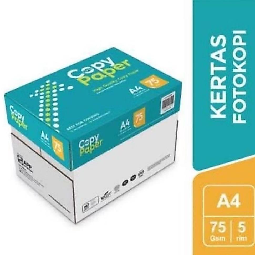 1 box Kertas Hvs A4 75 Gsm Copy Paper 1 Box 5 Rim Kertas Copy A4