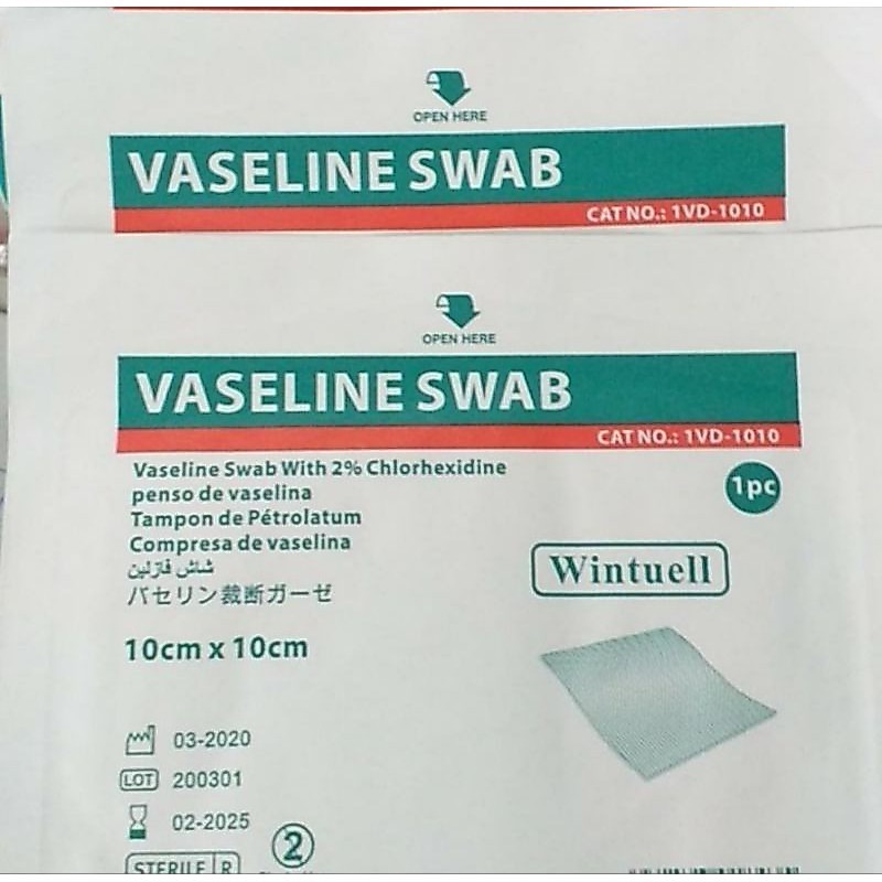 penutup luka bakar/plester jaring/vaselie swab/winner