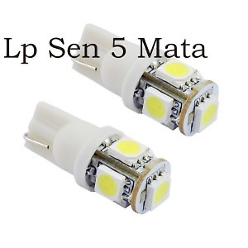 Lampu Sen LED T10 /Lampu Senja / Lampu Kota Led 5 MATA ISI 2