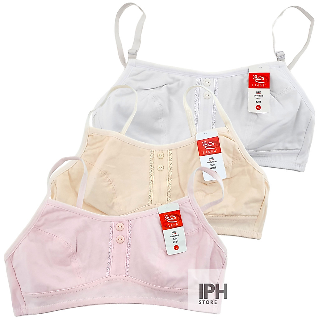 Elena Bra BH Wanita Remaja 4301 (Tanpa Busa, Tanpa Kawat, Kait 2)