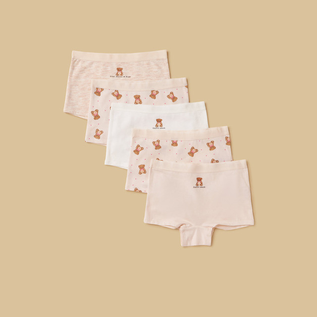 Max Fashion Pack Of 5 - Teddy Bear Print Boyshorts